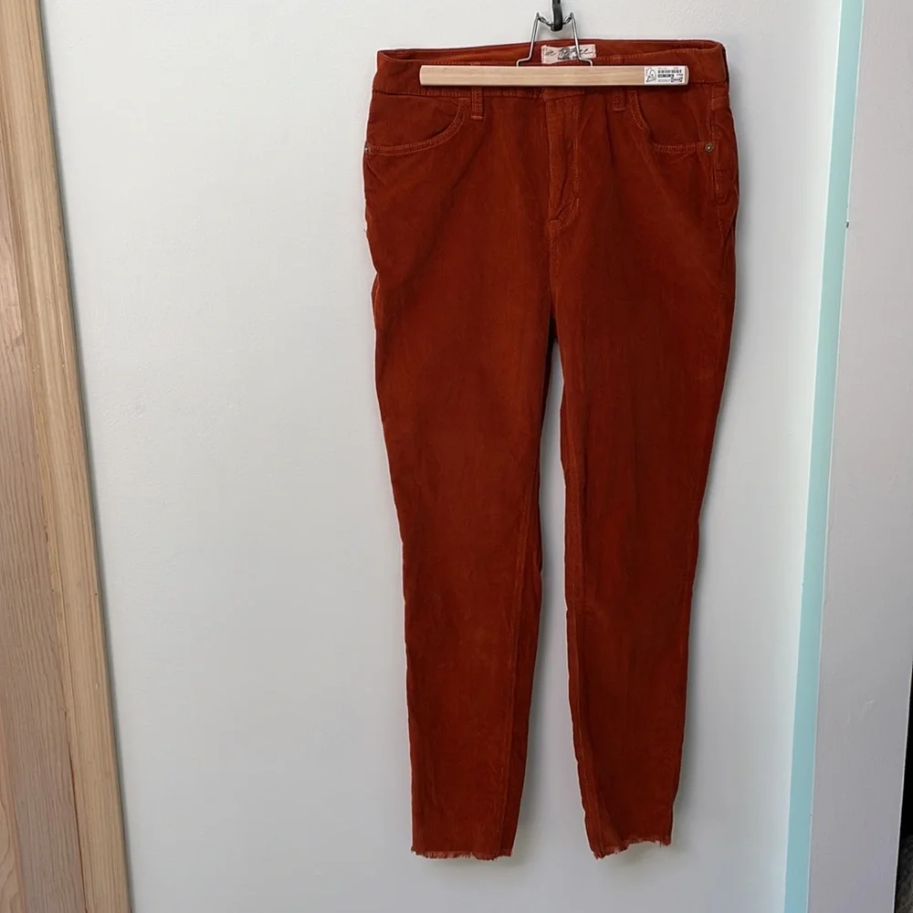 Free People We The Free Burnt Orange Corduroy Pants